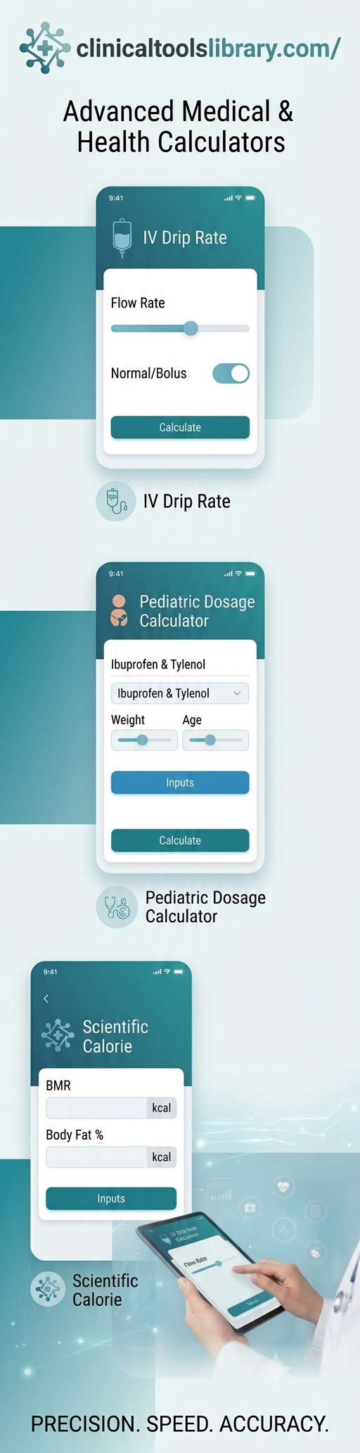 Advanced medical and scientific calculators
